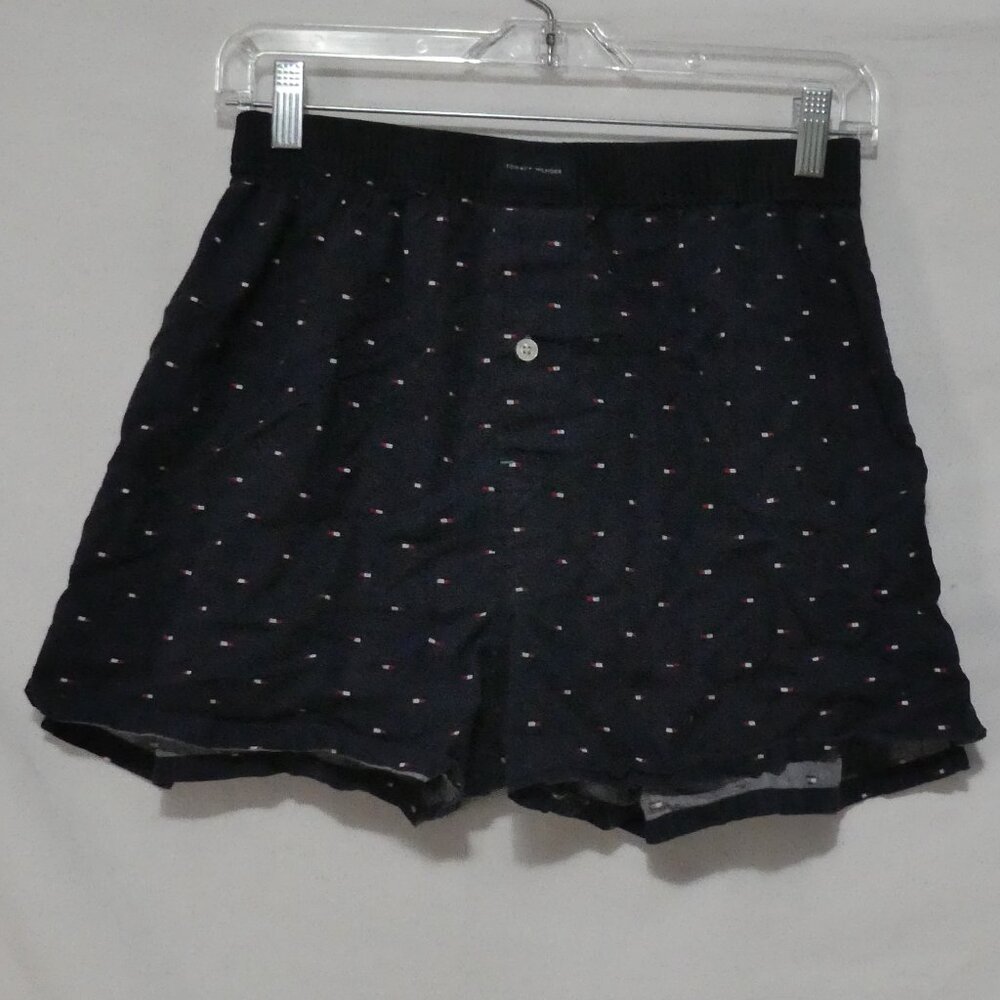 TOMMY HILFIGER | medium | Navy Tommy Logo Print Boxer Shorts | NWOT